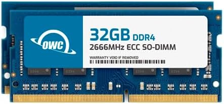 OWC 64GB (2x32GB) DDR4 2666MHz PC4-21300 CL19 2RX8 ECC Unbuffered SODIMM 1.2V 260-pin Memory RAM|B0CBTBR62J