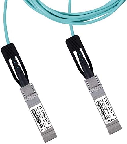 Chuangsuton 10G SFP+ AOC Cable | 10 GBASE SFP+ to SFP+ Active Optical Fiber 10Gbps SFP Plus/Mini GBIC/Transceiver Module Cable Compatible with Dell AOC-SFP-10G-1M 1M/3.3ft|B08TQZGGG3