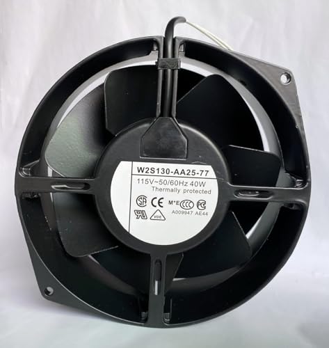 W2S130-AA25-77 AC115V 40W 17255 172mm 2-wire all-metal high temperature cooling fan|B0D82Z9JPC