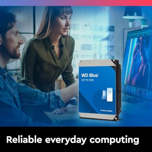 Western Digital 1TB WD Blue PC Internal Hard Drive HDD - 7200 RPM, SATA 6 Gb/s, 64 MB Cache, 3.5" - WD10EZEX