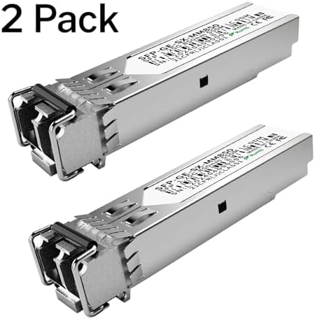 2Pack 1.25G SFP Module 1000Base-SX Multimode LC Transceiver, 850nm MMF, 550m Range - Compatible with Cisco SFP-GE-S, Meraki MA-SFP-1GB-SX, Ubiquiti UF-MM-1G, Mikrotik, TP-Link, Netgear, Aruba and more|B0D16LQQ4H