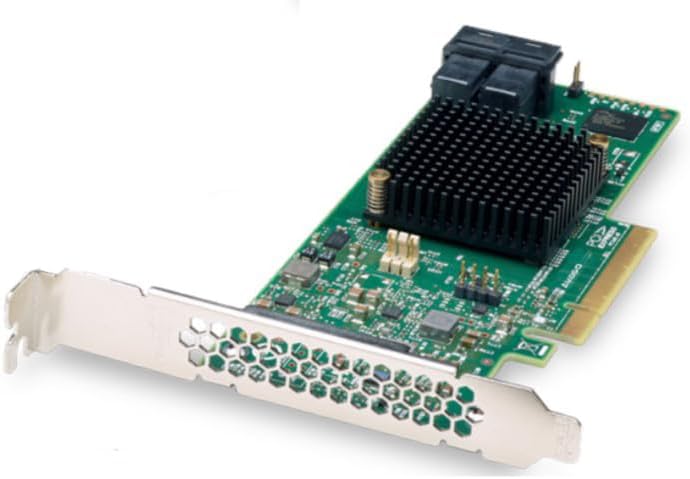 Broadcom 9500-16i 12Gb/s Tri-Mode SAS/NVMe HBA, PCIe 4.0, Up to 1024 SAS/SATA or 32 NVMe Devices, Windows, macOS, Linux Compatible