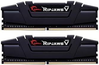 G.SKILL RipjawsV Series DDR4 RAM (XMP 64GB (2x32GB 3200MT/s CL16-18-18-38 1.35V Intel AMD Desktop Computer Memory U-DIMM - Black (F4-3200C16D-64GVK