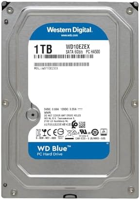 Western Digital 1TB WD Blue PC Internal Hard Drive HDD - 7200 RPM, SATA 6 Gb/s, 64 MB Cache, 3.5" - WD10EZEX