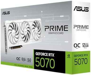 ASUS The SFF-Ready Prime GeForce RTX™ 5070 12GB GDDR7 Graphics Card (PCIe® 5.0, 12GB GDDR7, HDMI®/DP 2.1, 2.5-Slot, Axial-tech Fans, Dual BIOS)|B0DS6V1YSY