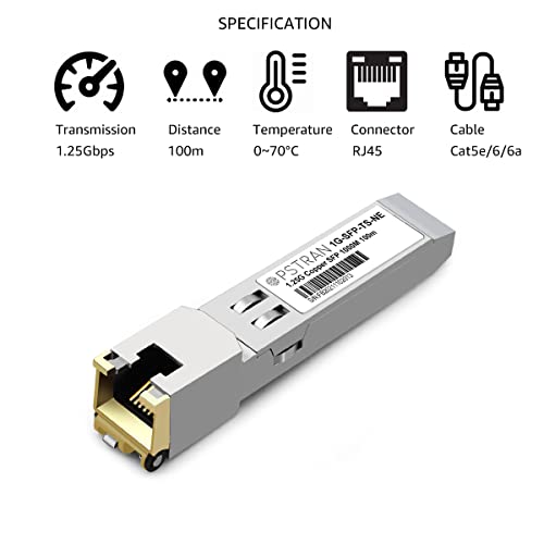 1000BASE-SX SFP Optical Transceiver Module Compatible with HPE Aruba J4858D J4858DCM JL745A Q8N53A ProCurve J4858C J4858B J4858A 850nm 550m DDM Duplex LC MMF 10pcs/Pack|B09MTS8WKP