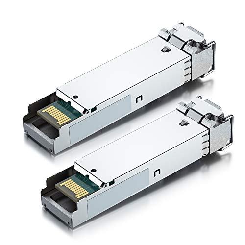 10Gtek 1.25G SFP 1000Base-SX Multimode LC Fiber Transceiver, 850nm MMF, 550m, for Cisco GLC-SX-MMD/SFP-GE-S, Meraki MA-SFP-1GB-SX, Fortinet, Ubiquiti UniFi UF-MM-1G, Mikrotik, TP-Link, Pack of 2|B08BP3JDBV