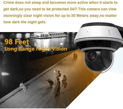 4K 8MP Mini PTZ Dome PoE IP Camera Outdoor Pan Tilt 5X Optical Zoom, 2.7-13.5mm Motorized Varifocal Lens, H.265, Ceiling/Wall Mounting, Compatible with Uniview NVR, NDAA
