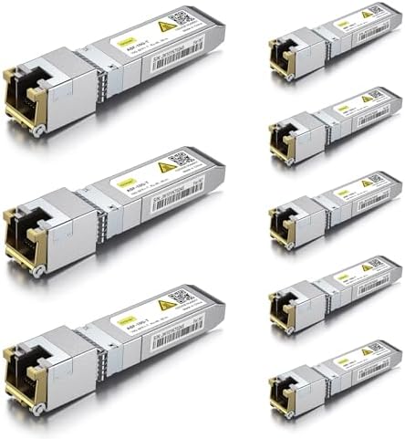 10Gtek 10GBase-T SFP+ to RJ-45 Transceiver, 10Gbe SFP+ Copper Ethernet CAT6a Module, up to 30m, for Cisco SFP-10G-T-S, Ubiquiti UniFi, Fortinet, TP-Link and More|B01KFBFL16