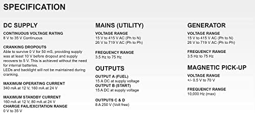 Deep Sea Electronics DSE7320 MKII Original - Made in UK | Auto Mains (Utility Failure Control Module | Fastest Processing Power | Diesel or Gas Applications | DSE7320-03