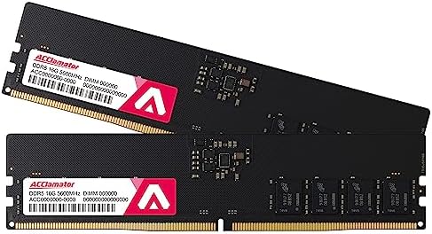 DDR5 RAM 32GB Kit (2x16GB) 4800MHz (PC5-38400) CL40 1.1V On die ECC UDIMM 288-Pin Desktop Memory Module Acclamator|B0DYJFJBJZ