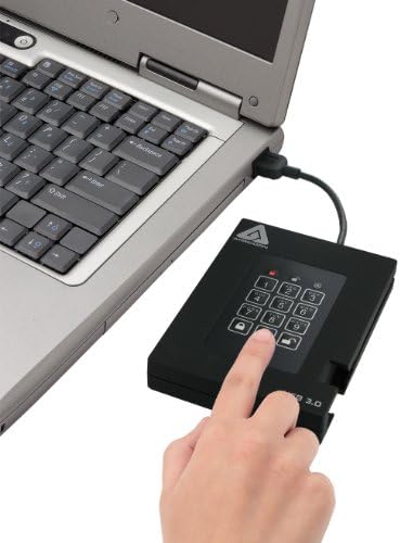 Apricorn 2TB Aegis Padlock Fortress FIPS 140-2 Level 2 Validated 256-Bit Encrypted USB 3.0 Hard Drive & Aegis Secure Key 3 NX 128GB 256-Bit Secure USB 3.0 Flash Drive, Black