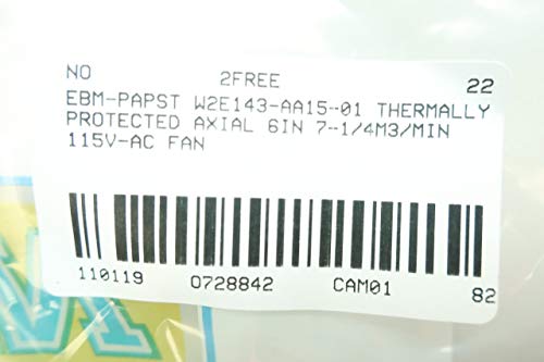 EBM-PAPST W2E143-AA15-01 THERMALLY Protected AXIAL Fan 6IN 115V-AC