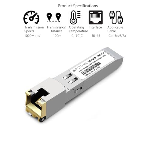 1000BASE-SX SFP Optical Transceiver Module Compatible with HPE Aruba J4858D J4858DCM JL745A Q8N53A ProCurve J4858C J4858B J4858A 850nm 550m DDM Duplex LC MMF|B09MTW3HVB