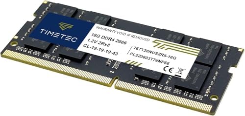 Timetec Elite DDR4 32GB Kit (2 x 16GB) 2666MHz (DDR4-2666) PC4-21300 CL19 Non-ECC Unbuffered 1.2V 2Rx8 Dual Rank 260 Pin SODIMM Laptop Notebook PC Computer Memory RAM Upgrade|B0G2RK9BL6