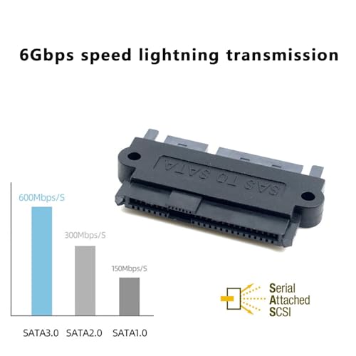 SFF-8482 29-pin SAS to SATA Unidirectional Adapter - This is a SATA 22-pin Conversion Adapter for use with SAS Hard Disk Drives on motherboards|B0DYF4RSBD