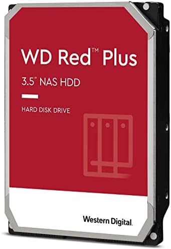 Western Digital 8TB WD Red Plus NAS Internal Hard Drive HDD - 5640 RPM, SATA 6 Gb/s, CMR, 256 MB Cache, 3.5" - WD80EFPX