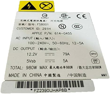 Original DPS-980BB 614-0455 661-5449 614-0435 614-0436 980W Power Supply PSU for Mac Pro A1289 2009 2010 2012