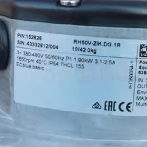 RH50V-ZIK.DG.1R 380-480V 3.1/2.5A 1.90W Fan - 1650RPM 50CM Cooling Fan