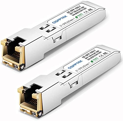 4Pack 10GBASE-T SFP+ to RJ45 Copper Module Mini-GBIC Transceiver for Cisco SFP-10G-T-S, Ubiquiti UF-RJ45-10G , Netgear, Mikrotik, D-Link, Supermicro, TP-Link, Linksys, CAT6A/CAT7, up to 100FT(30M)|B08P4MJ36T