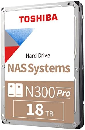 Toshiba N300 16TB NAS 3.5-Inch Internal Hard Drive - CMR SATA 6 GB/s 7200 RPM 512 MB Cache - HDWG51GXZSTA|B0CYR2ZZCX