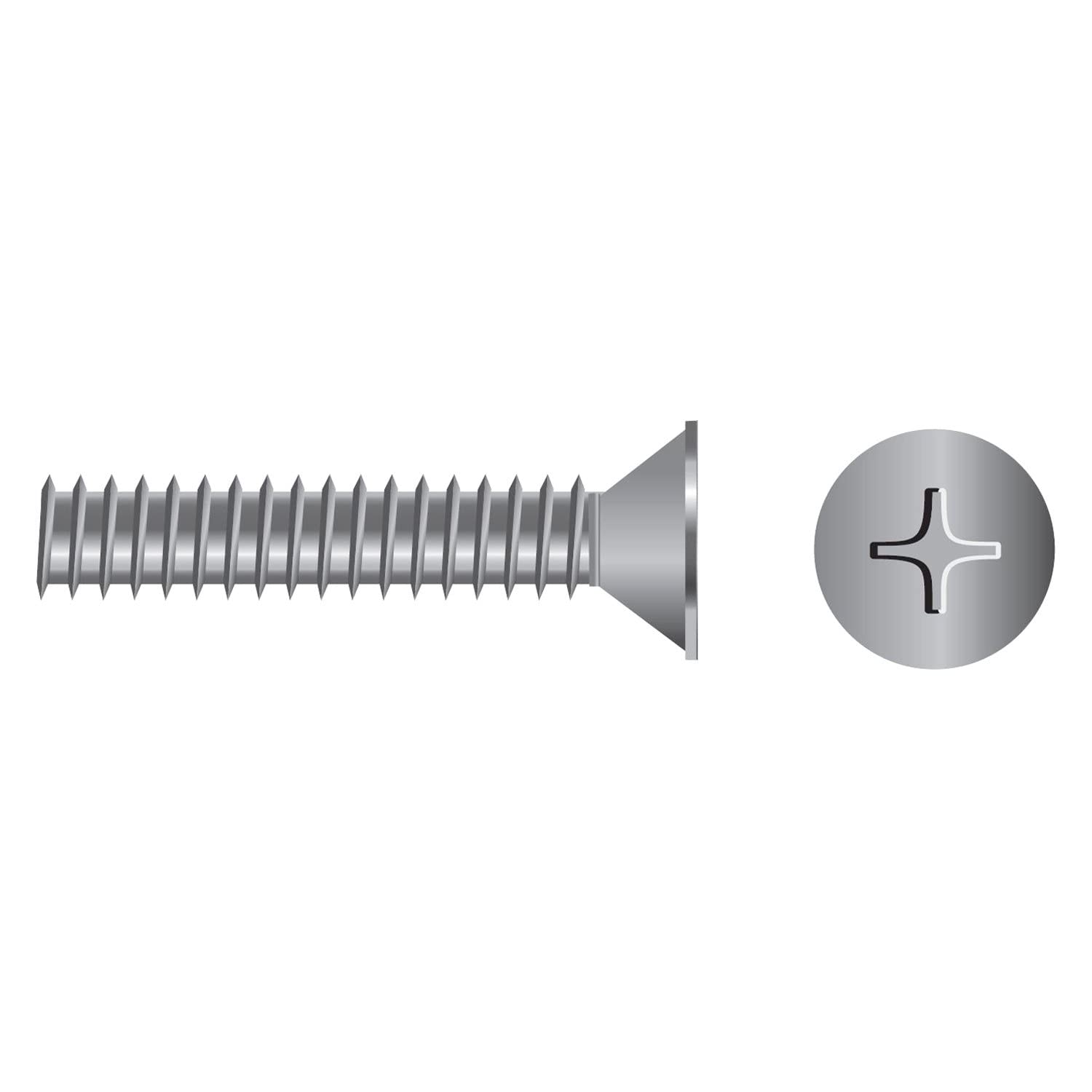 Seachoice SC3084 Phillips Machine Screw Flat Head, 8-32 x 5/8"