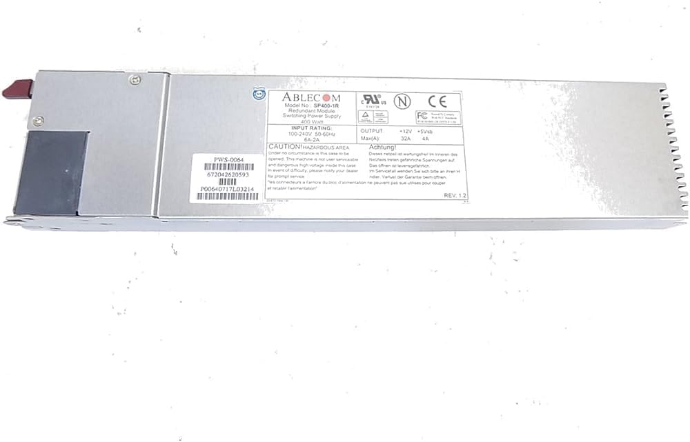 Supermicro 400W (SP400-1R) 1U Redundant Module Power Supply - PWS-0064