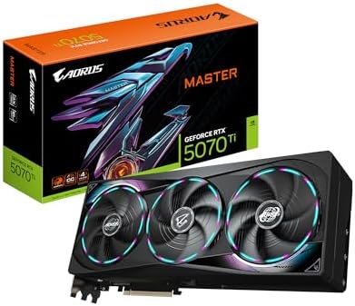 GIGABYTE GeForce RTX 5070 Ti Gaming OC 16G Graphics Card, 16GB 256-bit GDDR7, PCIe 5.0, WINDFORCE Cooling System, GV-N507TGAMING OC-16GD Video Card|B0DTRC7782