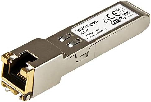 StarTech.com Cisco SFP-GE-T Compatible - Gigabit SFP - 10/100/1000 Mbps - RJ45 Port - 1000Base-T - Copper SFP - GBIC Module|B007UR0CZE