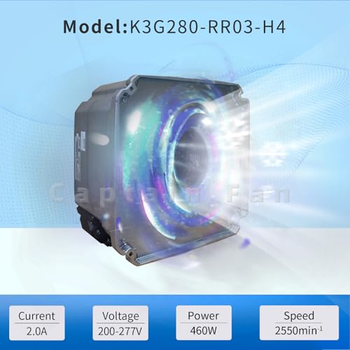 K3G280-RR03-H4 200/277VAC 460W 2.0A Centrifugal Fan for Spindle Servo Motor Fan