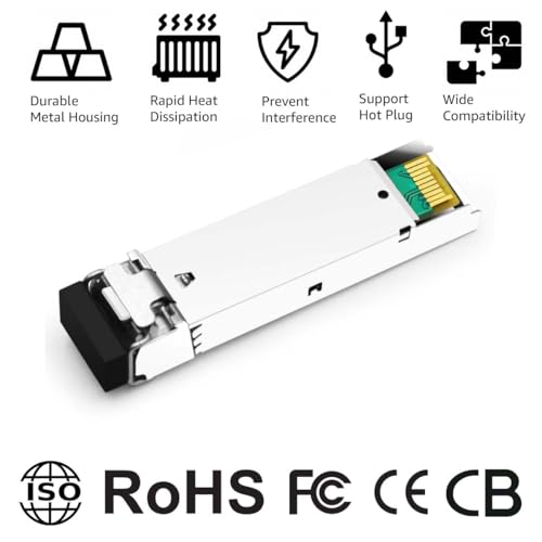 1000BASE-SX SFP Optical Transceiver Module Compatible with HPE Aruba J4858D J4858DCM JL745A Q8N53A ProCurve J4858C J4858B J4858A 850nm 550m DDM Duplex LC MMF|B09MTW3HVB