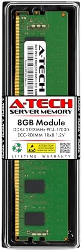 A-Tech 8GB Kit (2x4GB) DDR4 2133MHz PC4-17000 ECC RDIMM 1Rx8 Single Rank 1.2V ECC Registered DIMM 288-Pin Server & Workstation RAM Memory Upgrade Modules (A-Tech Enterprise Series)|B0DYKYPT2W