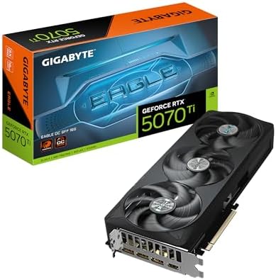 GIGABYTE GeForce RTX 5070 Ti Gaming OC 16G Graphics Card, 16GB 256-bit GDDR7, PCIe 5.0, WINDFORCE Cooling System, GV-N507TGAMING OC-16GD Video Card|B0DTRC7782