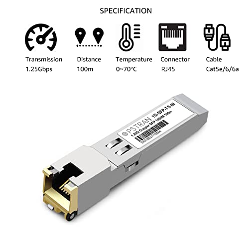 1000BASE-SX SFP Optical Transceiver Module Compatible with HPE Aruba J4858D J4858DCM JL745A Q8N53A ProCurve J4858C J4858B J4858A 850nm 550m DDM Duplex LC MMF 10pcs/Pack|B09MTS8WKP