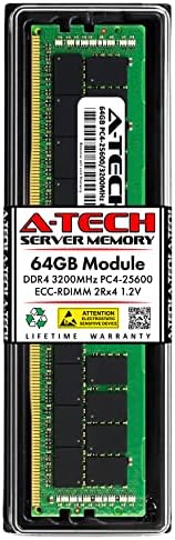 A-Tech 64GB RAM for Dell PowerEdge C4140, R450, R650, R650xs, R6515, T550, T640, XE7420, XE7440, XR11, XR12 | DDR4 3200MHz PC4-25600 ECC RDIMM 2Rx4 Registered Server Memory Upgrade|B0CGMNR2Y7