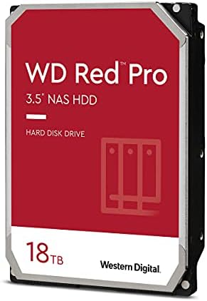 Western Digital - WD Red Pro 18TB 3.5" NAS Hard Disk Drive - 7200 RPM, SATA 6 Gb/s, CMR, 256 MB Cache, 3.5" Internal HDD, Crypto Chia Mining - WD181KFGX - BROAGE HDMI Cable|B095VM3NCM
