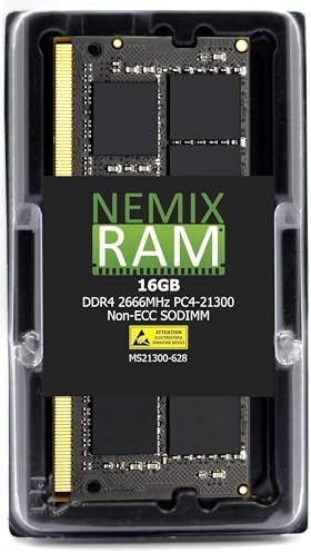 NEMIX RAM 64GB (2X32GB DDR4 2666MHZ PC4-21300 2Rx8 1.2V CL19 260-PIN Non-ECC SODIMM Laptop PC Memory KIT
