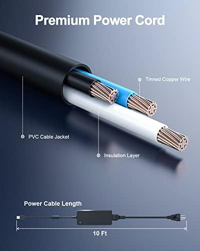 90W 65W Slim Tip Power Supply Fit for Lenovo ThinkCentre M70q M75q M90q M920 M720, Replacement for IdeaCentre AIO 3 5 300 300S 310 A340 A540, Charger with Indicator Light|B0B3RML8MJ