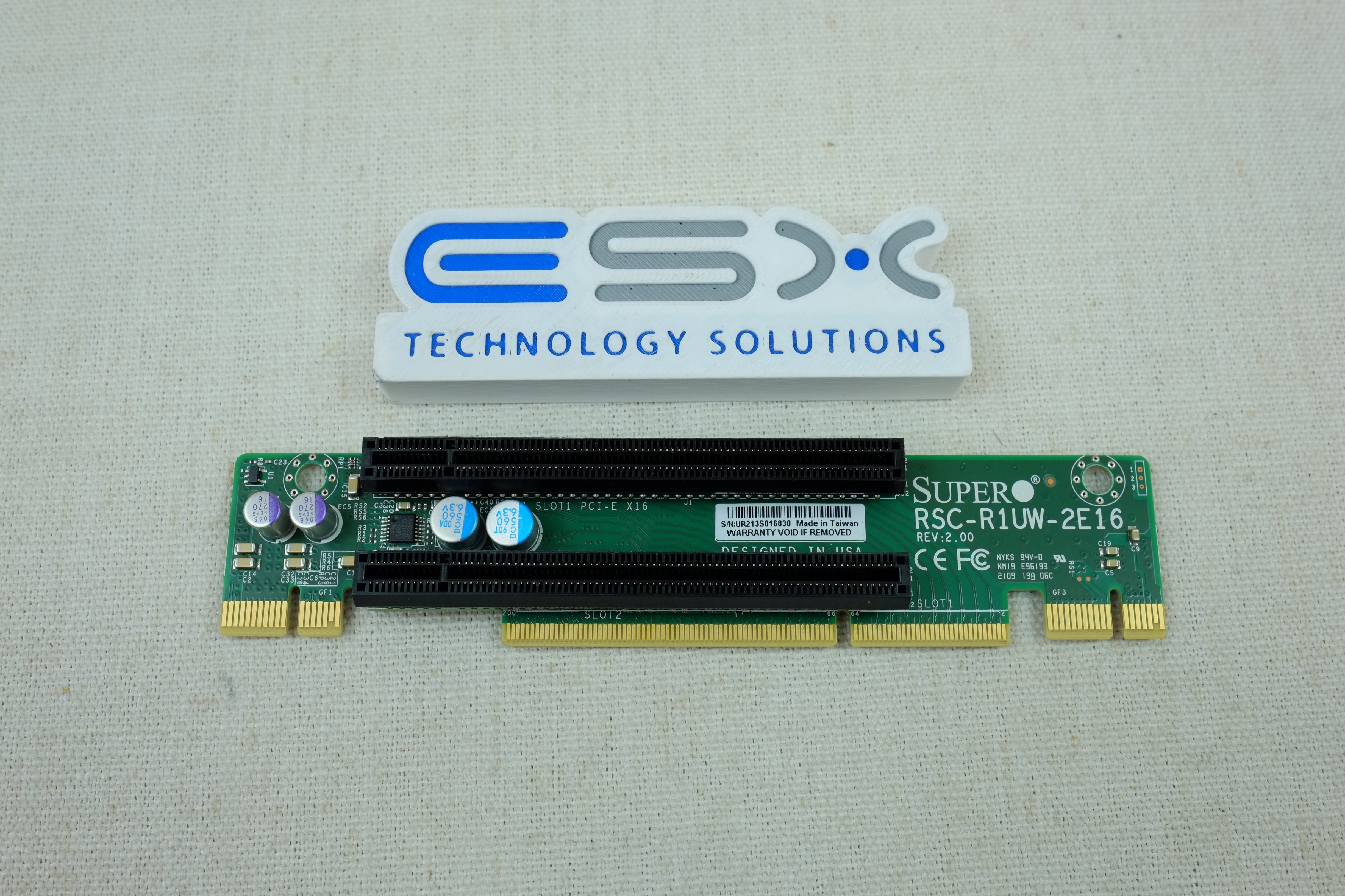 Supermicro RSC-R1UW-2E16 1U PCIe 3.0 x16 Riser Card Assembly