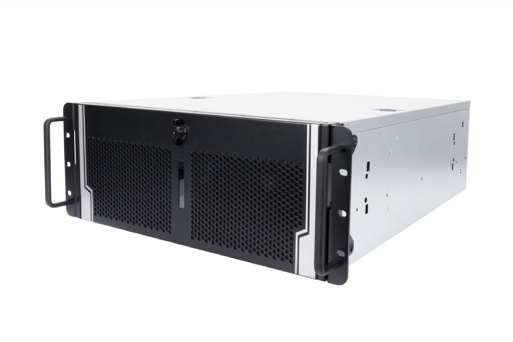 In-Win IW-R400-03N - 4U Rack Server Chassis w/ Lockable Door - 4x GPU Backplane - Ideal for Rendering, Mining and HPC