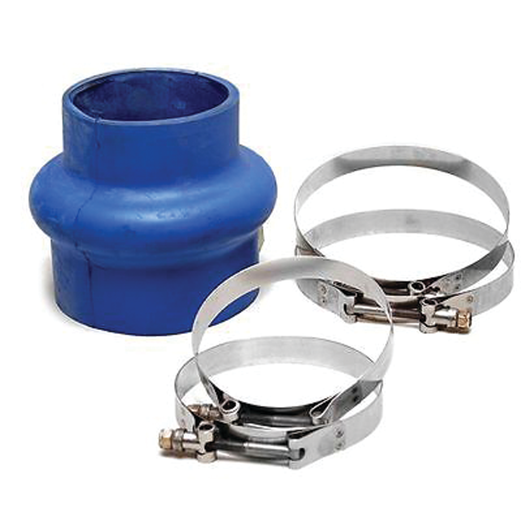 Trident 270V6050-S/S Silicone Bellow Hose, Wet Exhaust Reducing Hump, 6" x 5" with T-Bolt Clamps