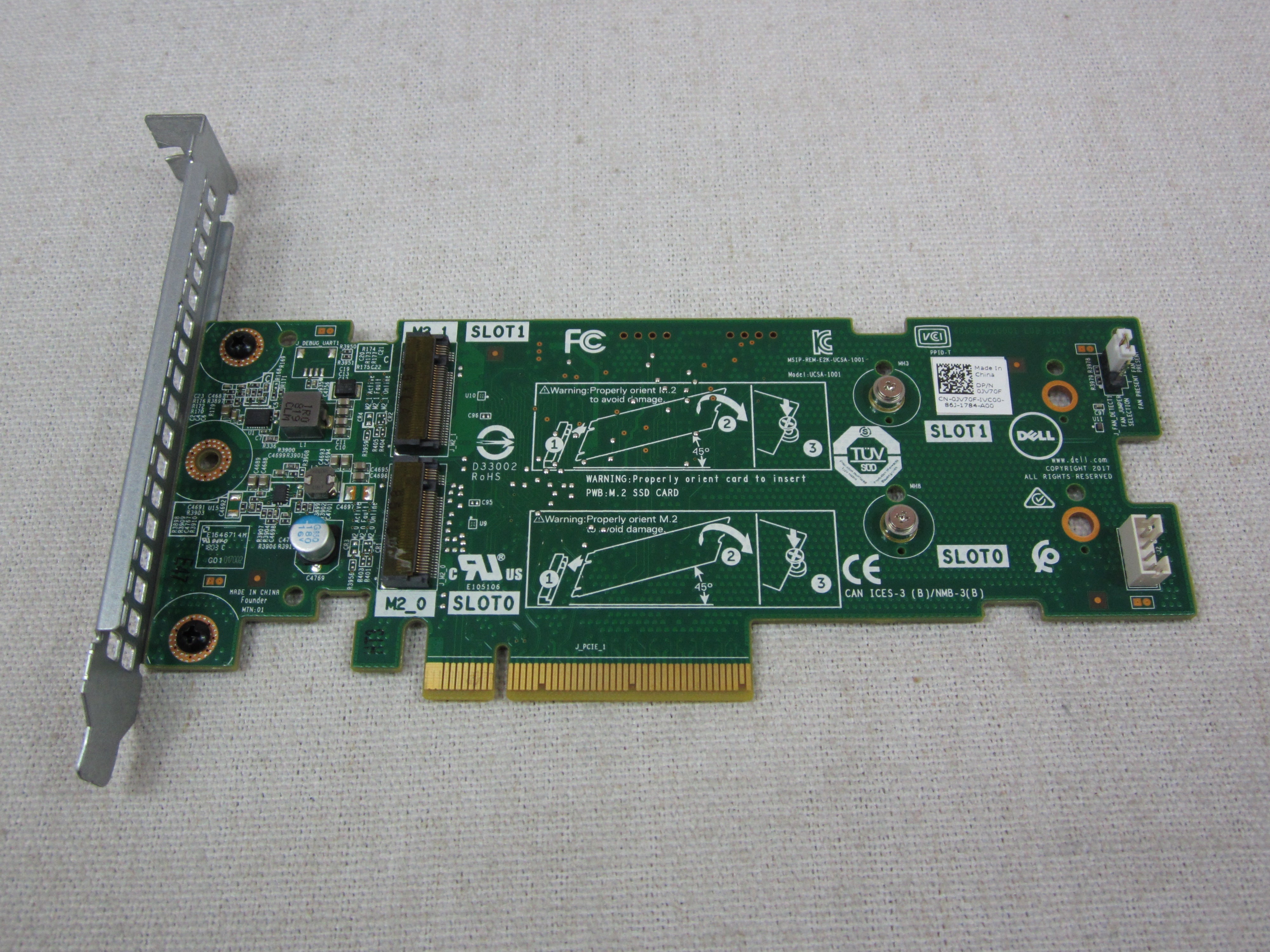 Dell JV70F Dell BOSS-S1 PCIe 2x M.2 Storage Adapter Card Full Height