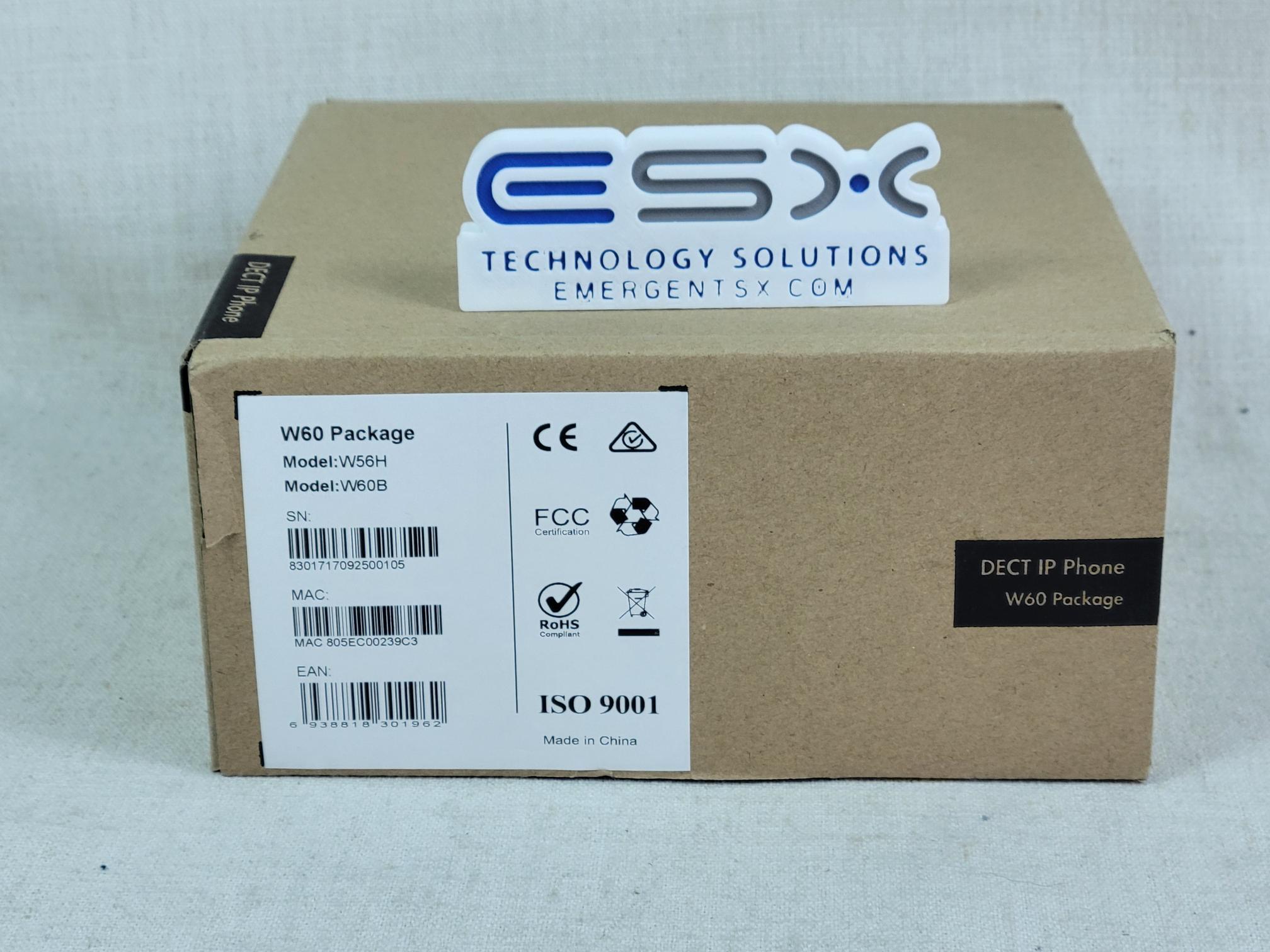 In Factory Box - Yealink W60 Package Cordless DECT IP Phone W56H, W60B