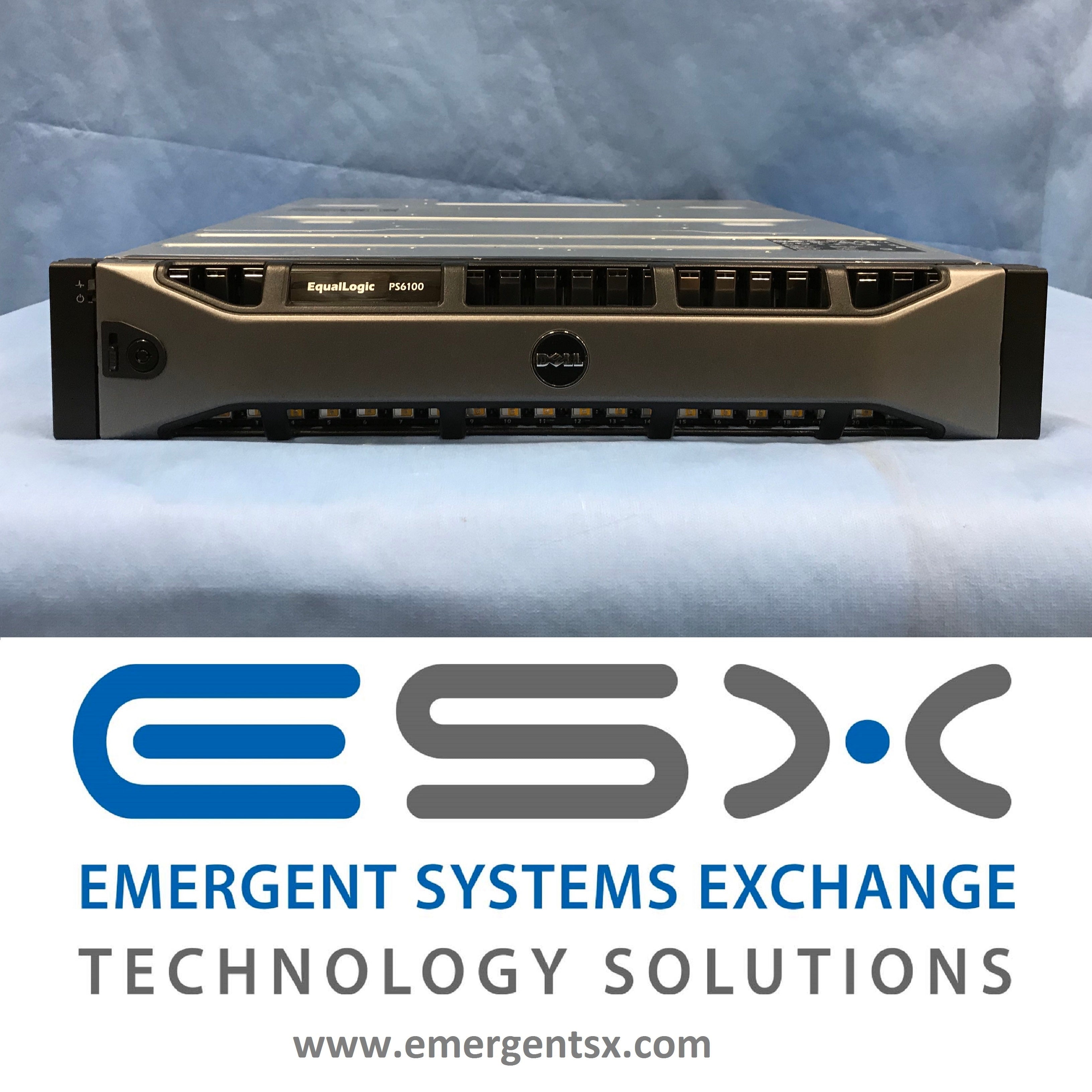 Dell EqualLogic PS6110XV Storage Array - 24x 300GB 15k, 2x 10G Controllers 7.2TB