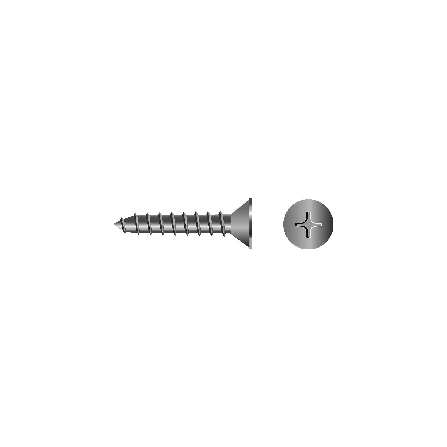 Seachoice SC0642 Phillips Tapping Screws Flat Head, #10 x 3"