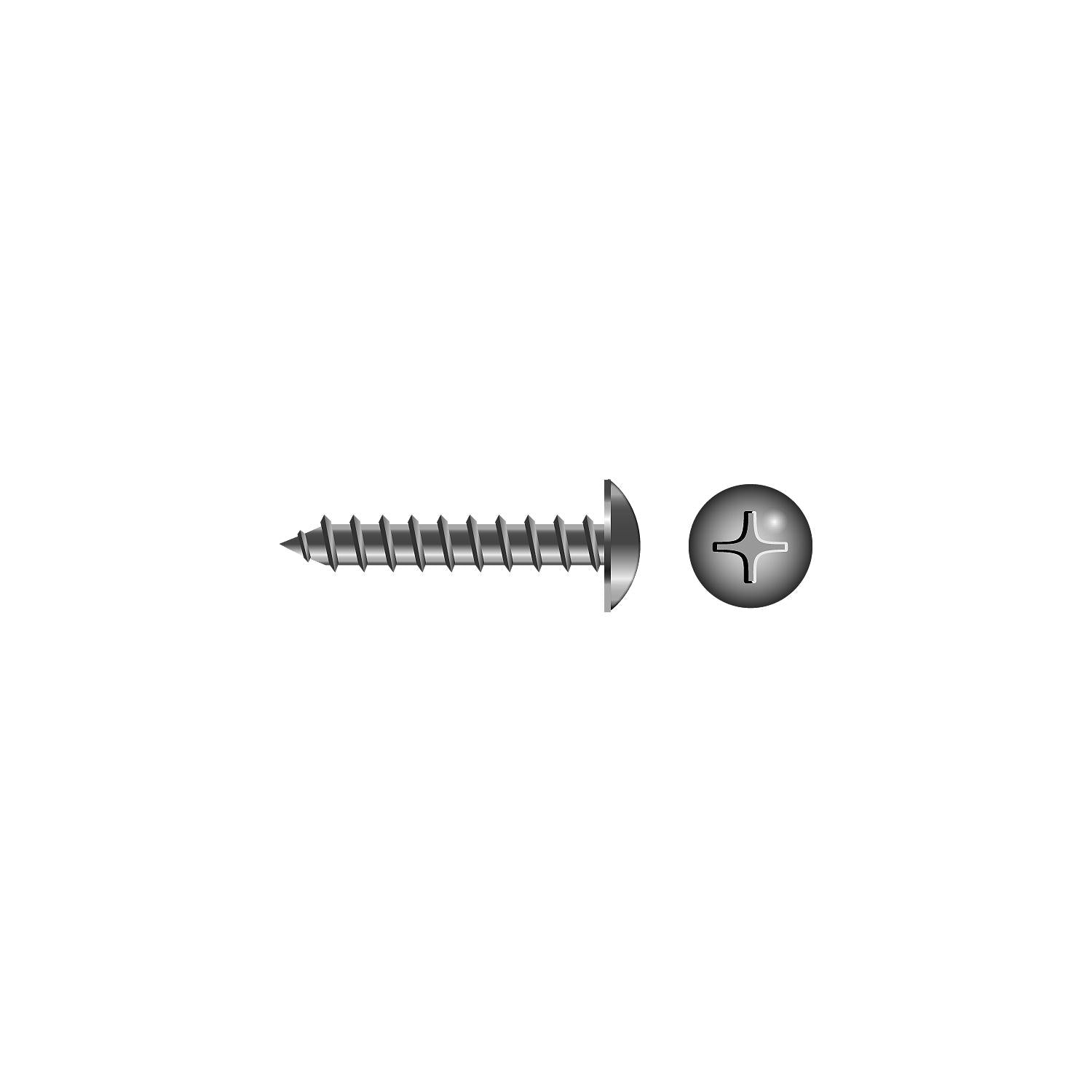 Seachoice SC0663 Phillips Tapping Screw Truss Head #10 x 1"