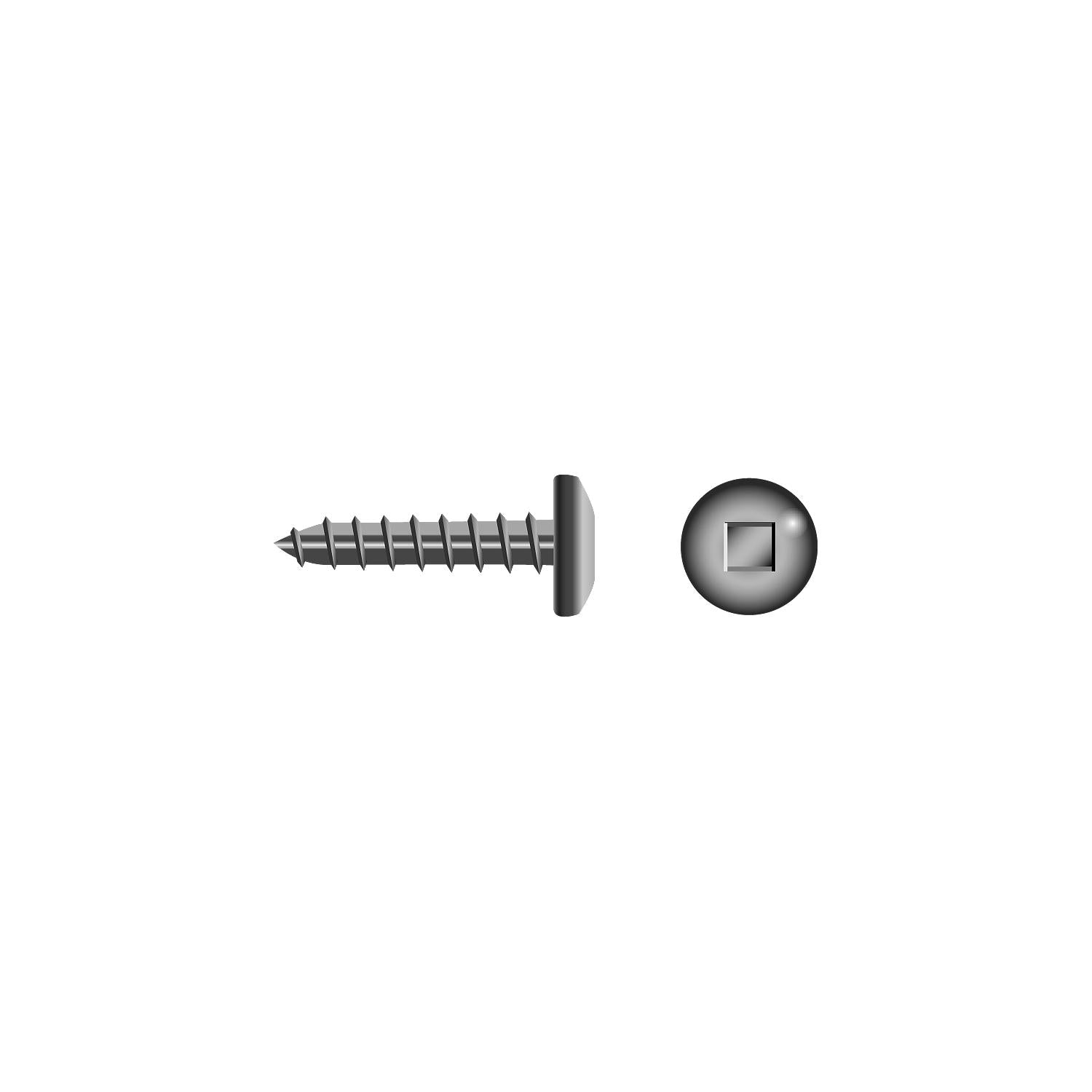 Seachoice SC5211 Square Tapping Screw Pan Head, #10 x 1-1/2"
