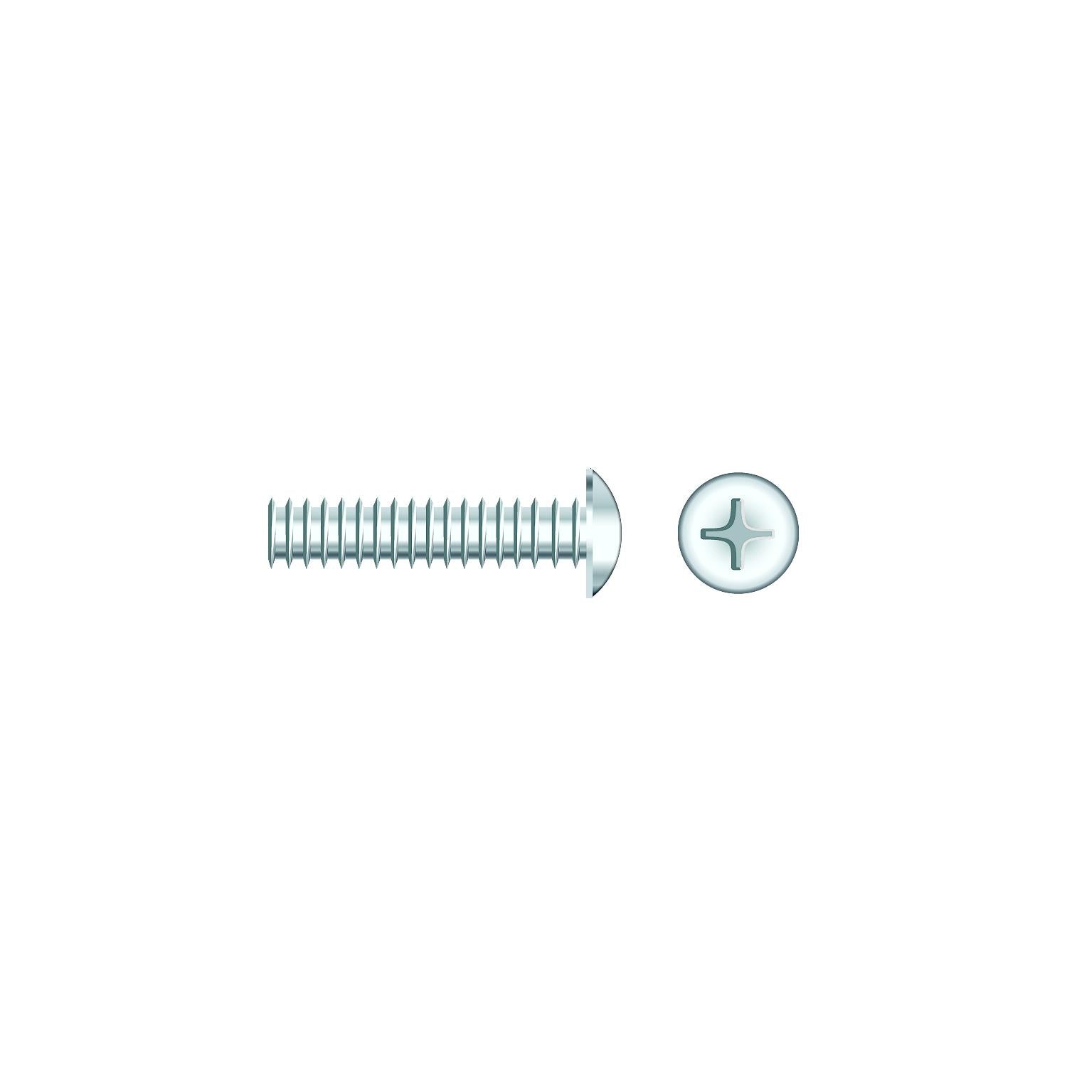 Seachoice SC868CH 01816 Chrome Plated SS Phillips Machine Screws Truss Head, 1/4-20 x 2"