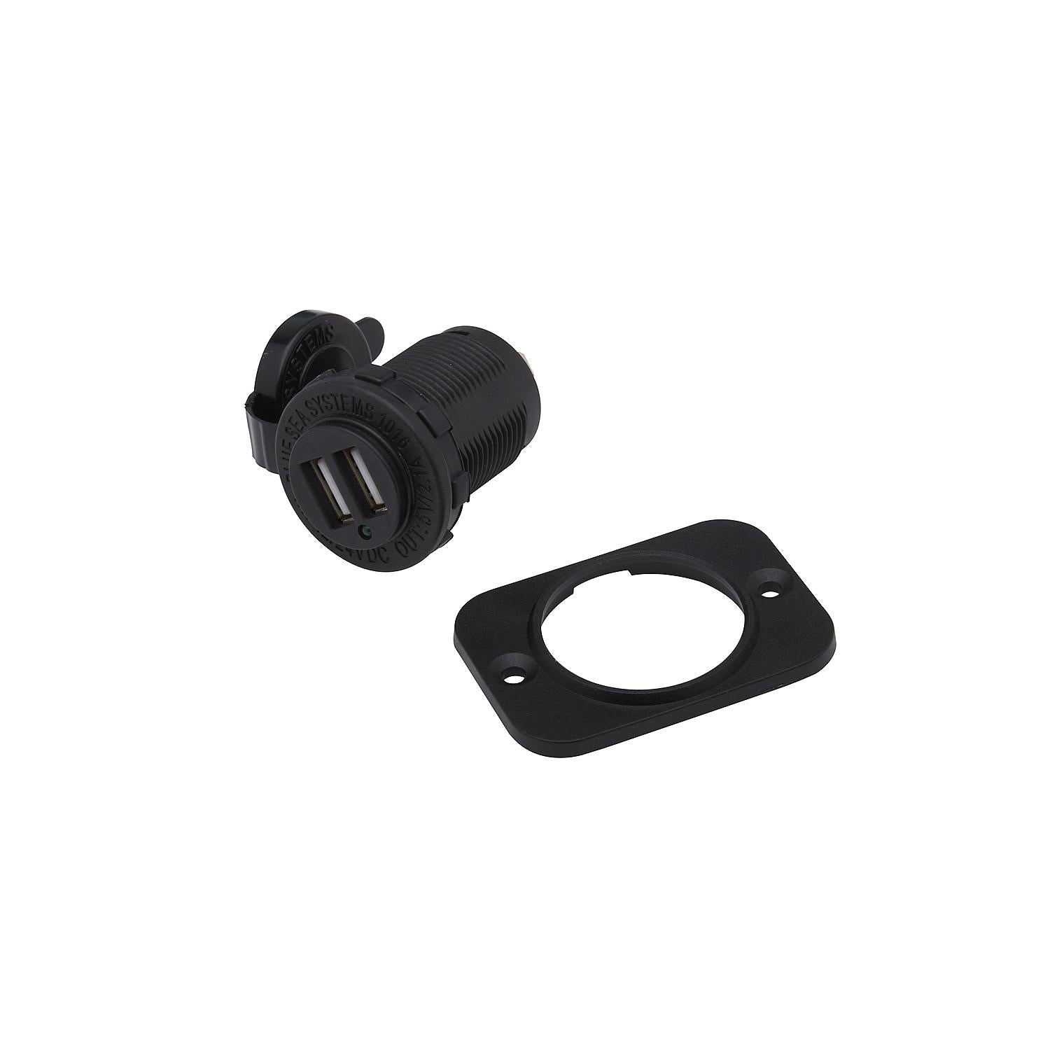 Seachoice A13-222BPS1-BB3 Dual USB Charger, 12V, Accessory Socket Boat