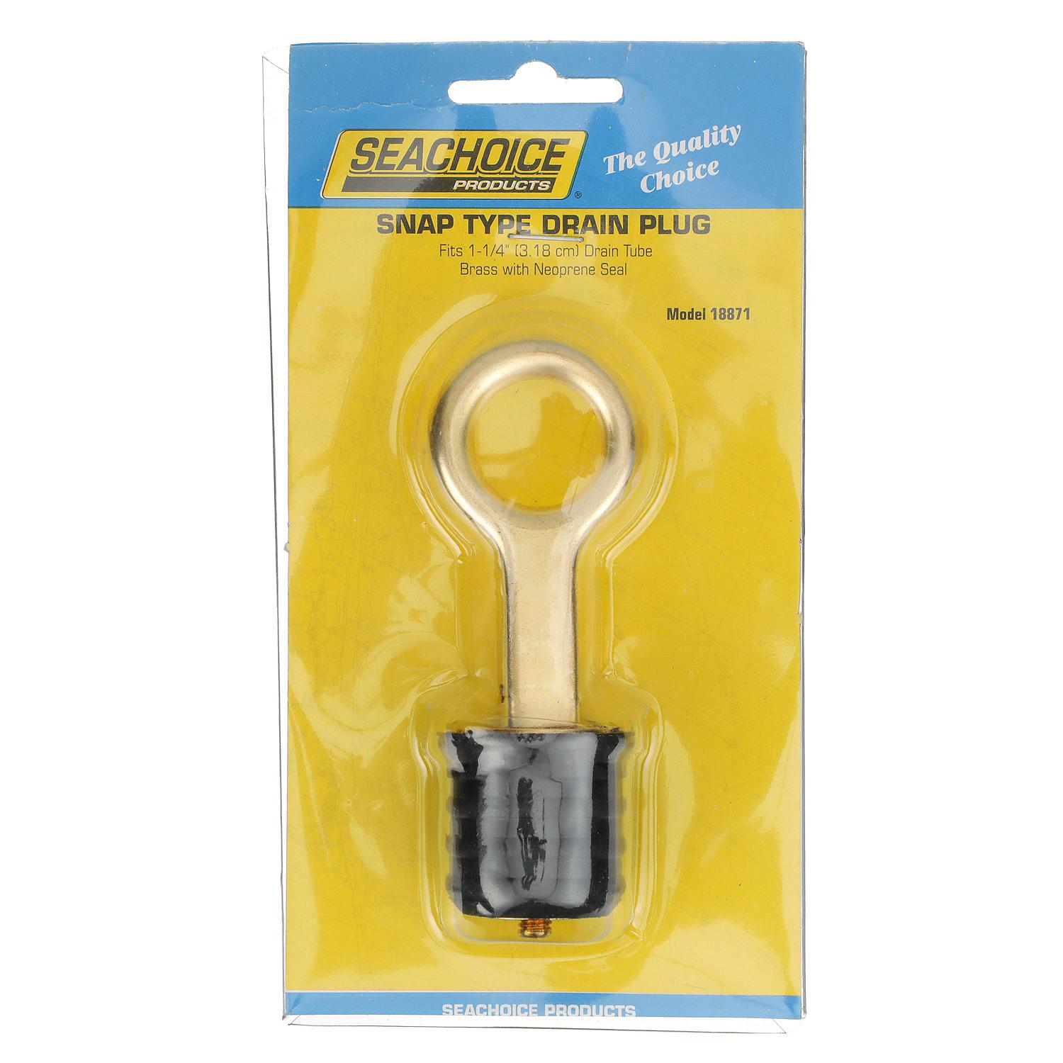 Seachoice 50-18871 Snap-Lock Drain Plug, Brass